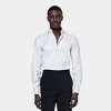 White Royal Oxford Slim Fit Shirt - For those on the move, this crisp white shirt boasts sartorial details like English seams and split armhole seam for easier mobility, and is crafted from crease-resistant cotton to keep you smooth
